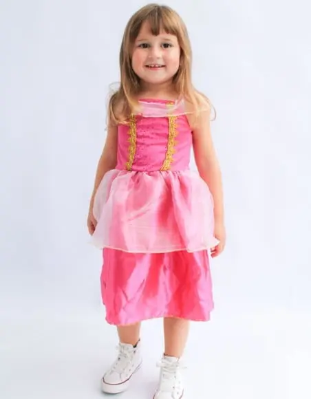 Princesa Aurora Vestido Rosa Bela Adormecida