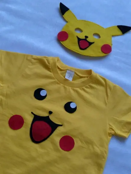 Pikachu Pokemon Camisa + Mascara