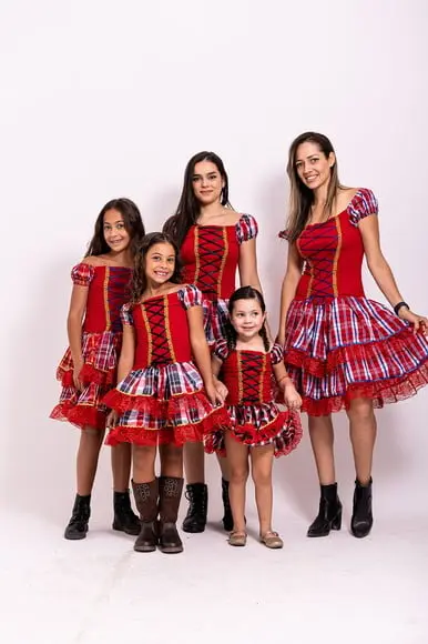 Vestido Caipira Corselete São João Junino Infantil Tam 2/3
