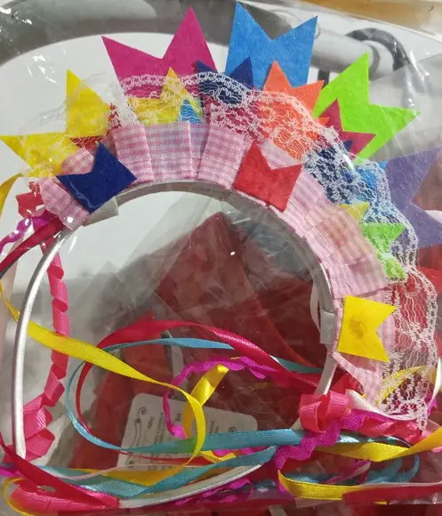 Tiara Junino Banderolas São João Acessórios de Cabelo