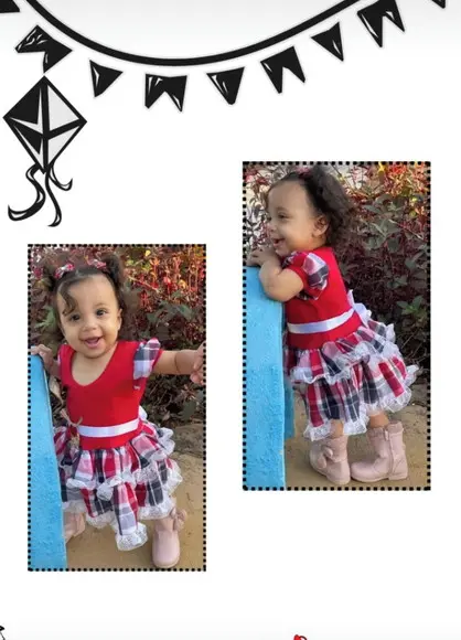 Vestido Caipira São João Junino Bebê