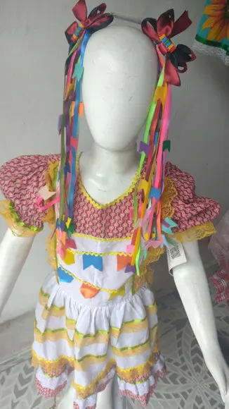 Vestido Infantil Caipira São João Junino