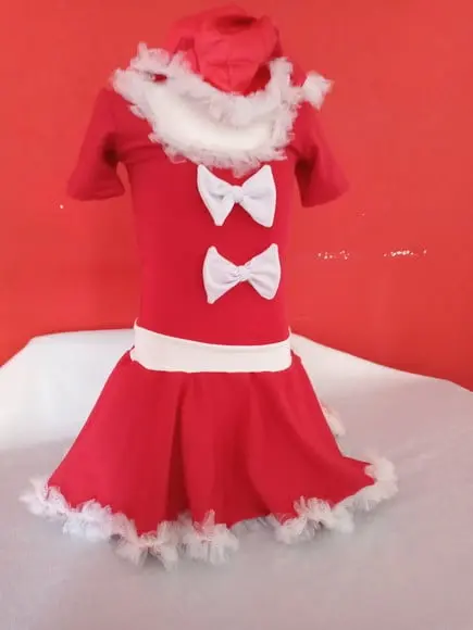 vestido natal mesversario fantasia bebe