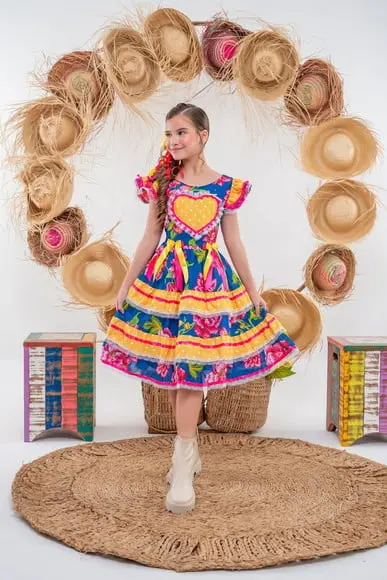 Vestido São João Junino Xadrez Caipira