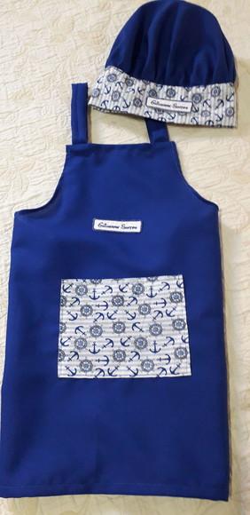 Avental e Touca - Kit Mini Chef Infantil