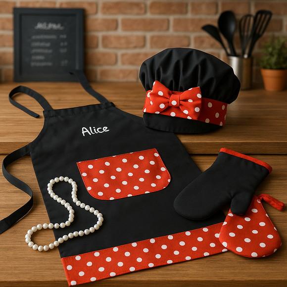 Avental e Touca Master/ Mini Chef Personalizado- Infantil