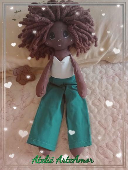 Boneca de Pano Artesanal - Presente Personalizado 35 cm