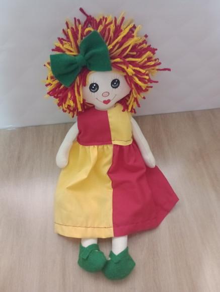 Boneca de Pano Artesanal Emília 35 cm Presente Personalizad
