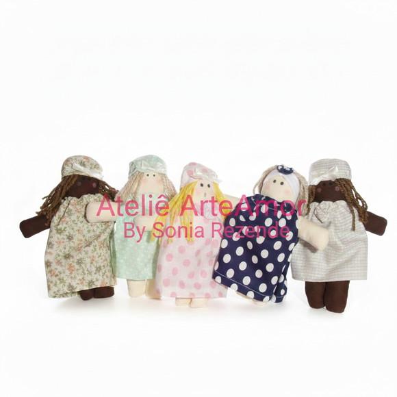 Boneca de Pano Mini para Lembrancinha, Nascimento, Decoração