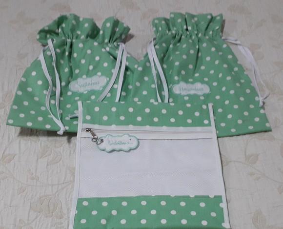 Kit Escolar Sachets - Saquinhos Limpas/sujas