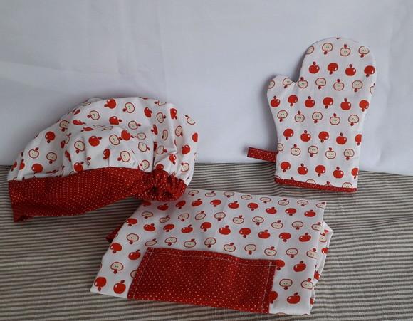 Kit Mini Chefe - Avental/touca Culinária Infantil
