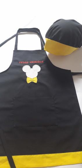 Kit Mini Chefe - Avental/touca Culinária Infantil