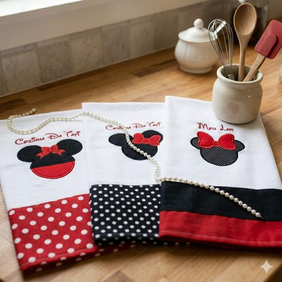 Panos de Prato Decorados Kit - Presente Criativo e Útil