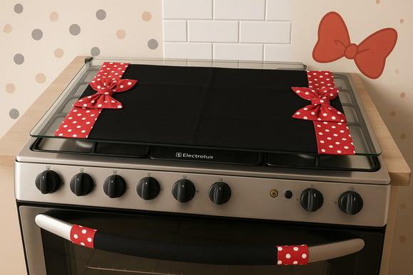 Kit Panô para Fogão + Protetor Puxador de Forno