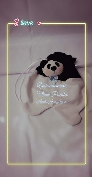 Lembrancinha Panda Saquinho