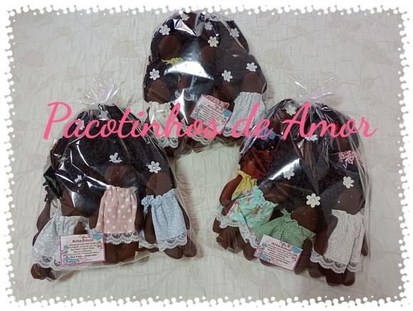 Mini Boneca Negras para Lembrancinhas, Decoração...