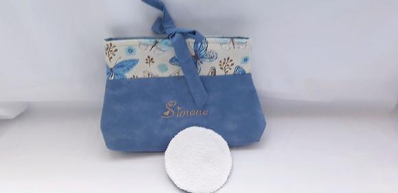 Necessaire Bordada + Ecopads lembrancinha para Mãe