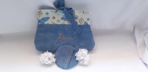 Necessaire Bordada + Ecopads lembrancinha para Mãe