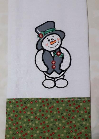 Pano de Prato Boneco de Neve Natalino (decorativo )