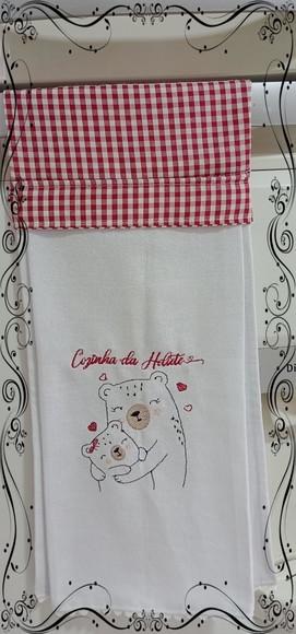 Pano de Prato e Bate Mão Personalizado - Kit 4 Peças