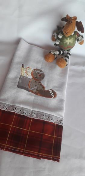 Pano de Prato Ginger Natal Decoração