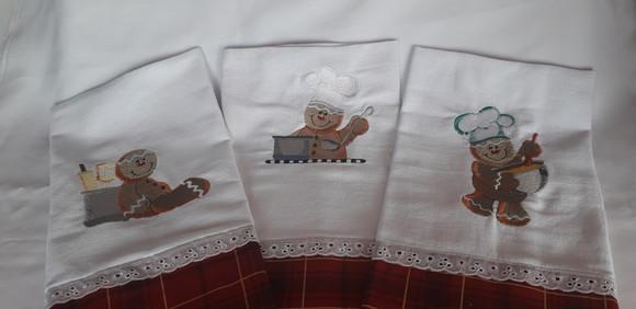 Pano de Prato Ginger Natal Decoração