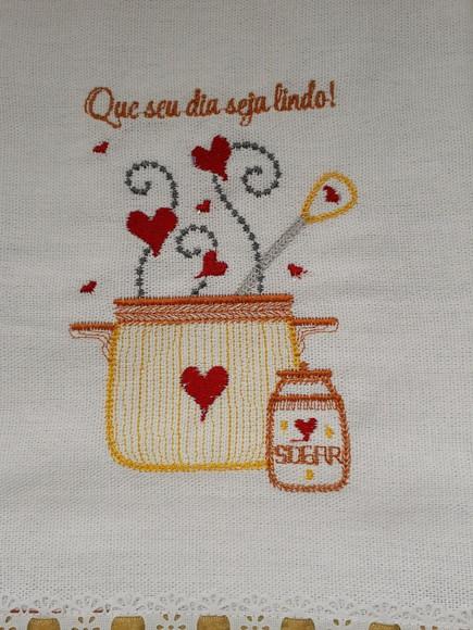 Pano Decorativo Para A Cozinha - Que Seu Dia Seja Lindo.