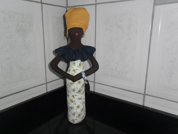 Peso de Porta Boneca Africana