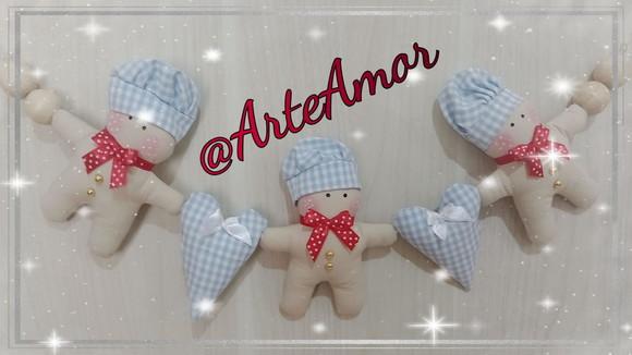 Porta Enfeite Natal Decoração Ginger Varal Decorativo 1,20