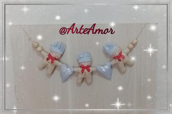 Porta Enfeite Natal Decoração Ginger Varal Decorativo 1,20