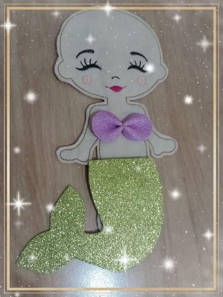 Princesa Boneca Careca em Feltro para Brincar/decorar