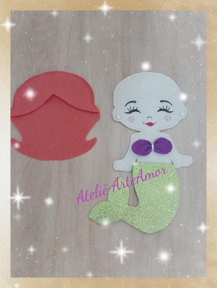 Princesa/boneca em Feltro Careca para Brincar/decorar
