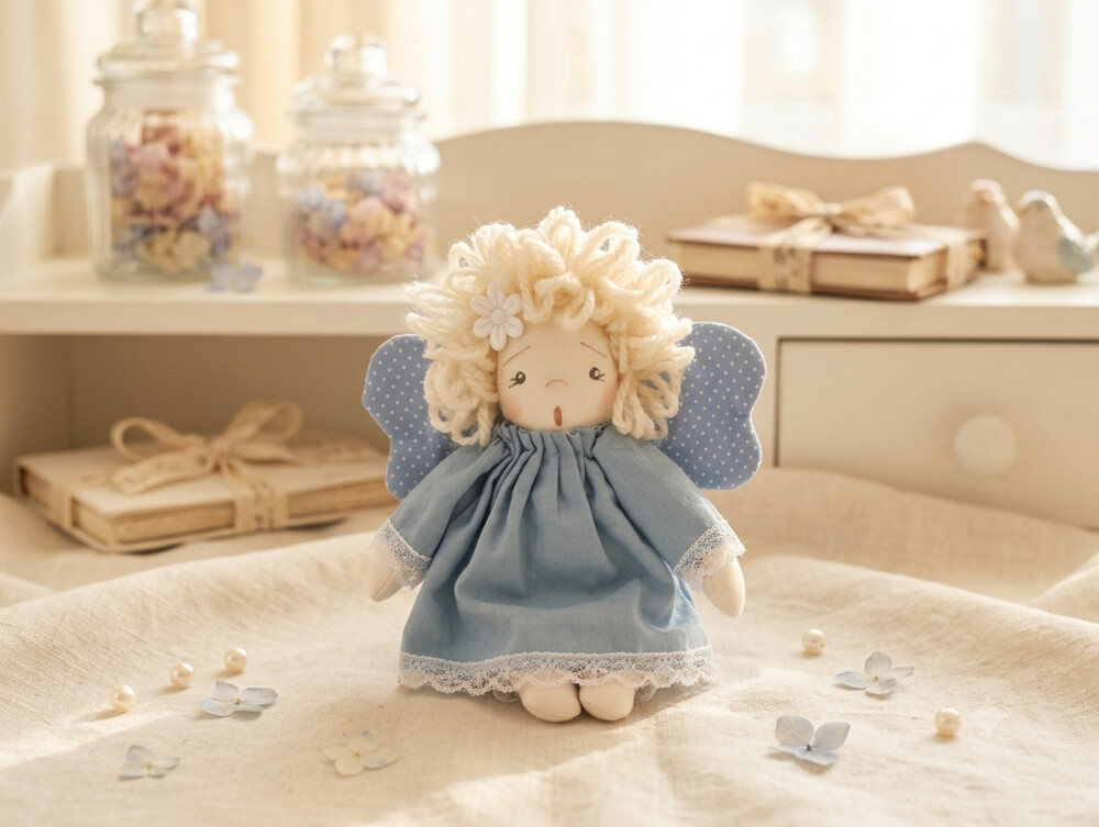 Anjinho de Pano Artesanal | Decoração Infantil, Lembrancinha e 