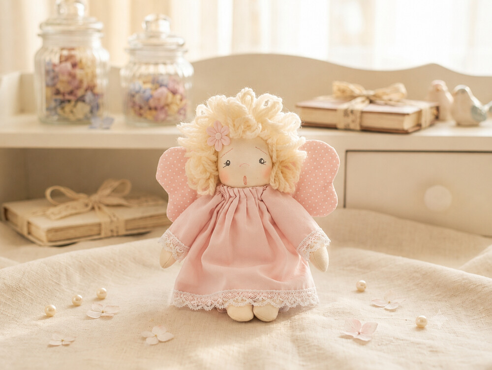 Anjinho de Pano Artesanal | Decoração Infantil, Lembrancinha e 