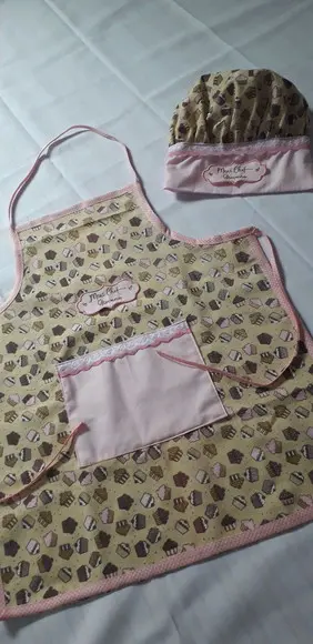 Avental e Touca Master e Mini Chef Personalizado