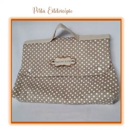 Bolsa Porta Jaleco/estetoscópio em Tecido Tricoline