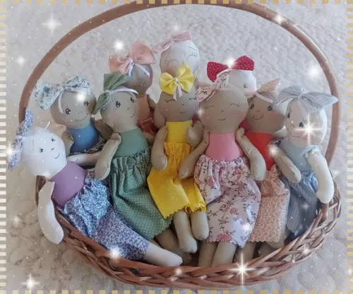 Boneca de Pano -dia das Crianças- Troca de Roupa