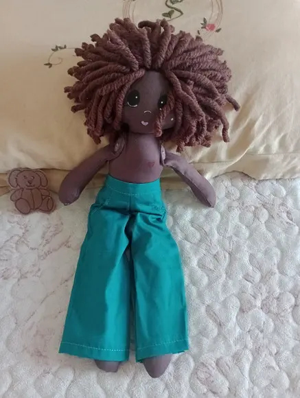 Boneca de Pano Artesanal - Presente Personalizado 35 cm