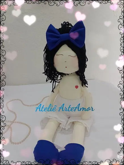 Boneca de Pano Mel Obs. Personalizamos com o Nome da Criança