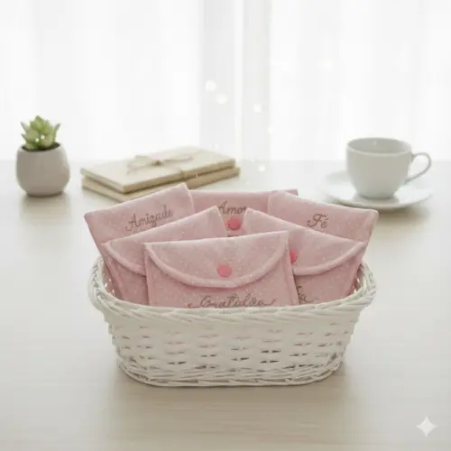 Lembrancinha Mini Carteira Personalizada Tecido multiuso