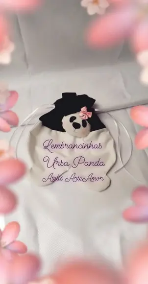 Lembrancinha Panda Saquinho