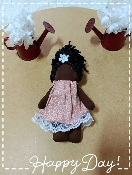 Mini Boneca Negras para Lembrancinhas, Decoração...