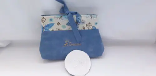 Necessaire Bordada + Ecopads lembrancinha para Mãe
