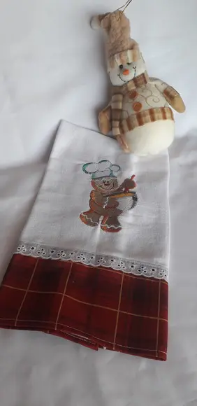 Pano de Prato Ginger Natal Decoração