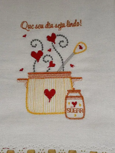 Pano Decorativo Para A Cozinha - Que Seu Dia Seja Lindo.