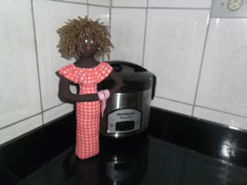 Peso de Porta Boneca Africana