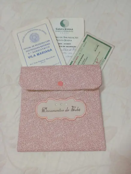 Porta Documentos do Bebê/ Escolinha
