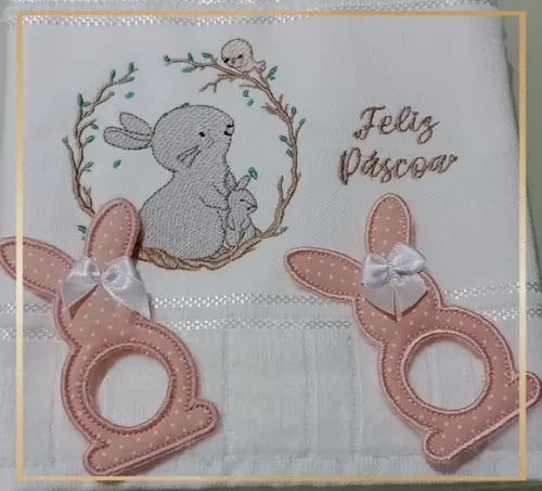 Porta Guardanapo /kit 6 Peças / Mesa Posta - Motivo Páscoa