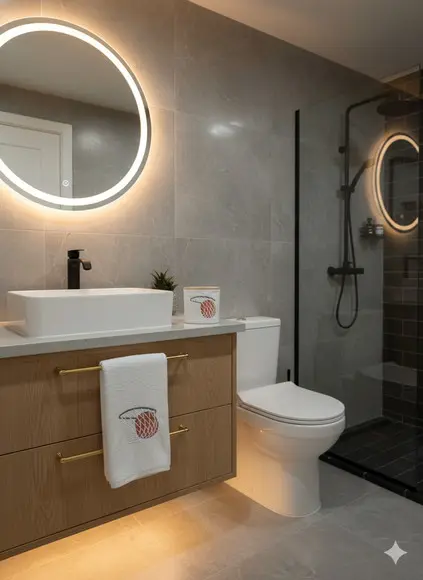 Porta Papel Higiênico Bordado Basquete
