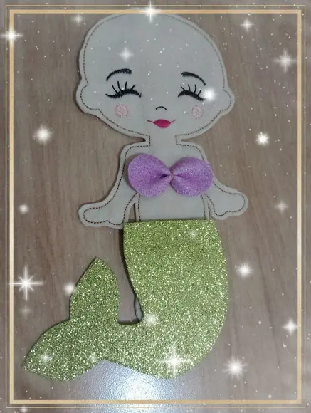 Princesa Boneca Careca em Feltro para Brincar/decorar